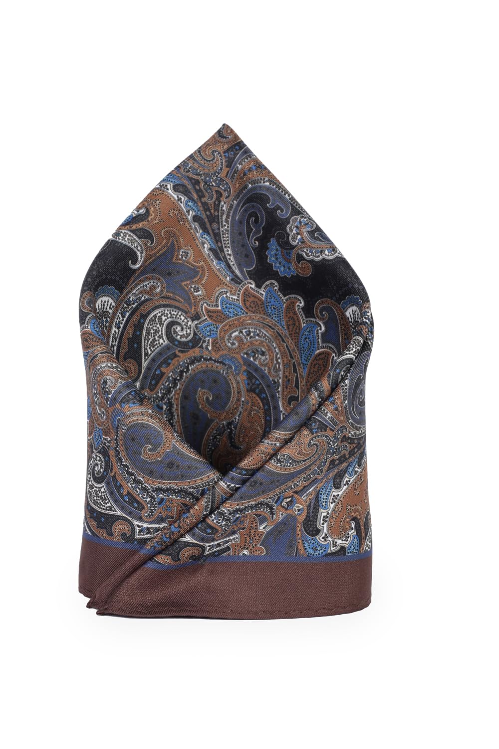 Men Brown Print Party Pocket Square-image-22