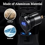USB C Car Charger Socket 12V/24V USB Outlet, 45W PD Type C & 18W QC 3.0 Car Dual USB Port for Car Boat Marine Bus Truck Golf RV