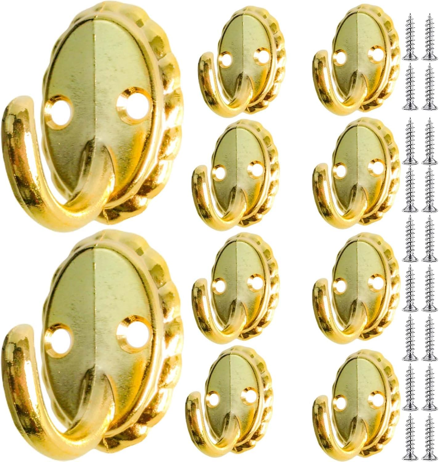 PAQWTYB Hooks, 10 Pack Retro Wall-Mounted Coat Hook Metal Hanger