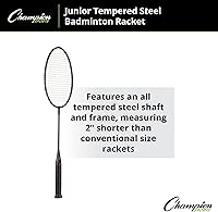 Vista 15 de Champion Sports BR40 Heavy-Duty Steel Badminton Racket