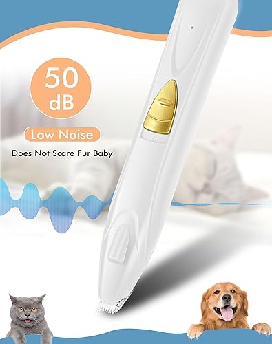 Miniatura 3 de Cortapelos para perros, kit inalámbrico de aseo para perros pequeños con luz LED, recortadora de pelo de gato recargable de bajo ruido para aseo de