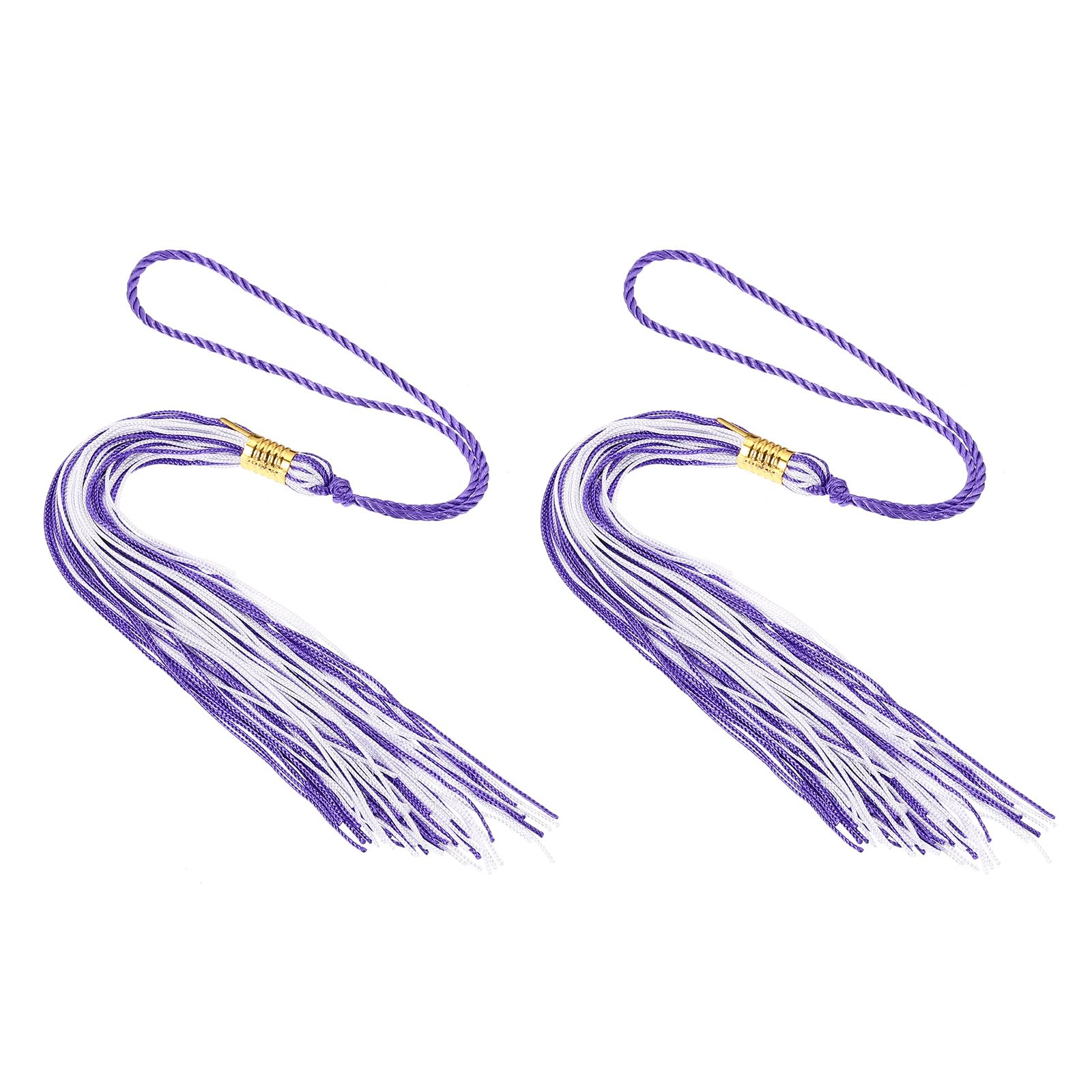 PATIKIL Tassel Graduation, 2 Pcs Graduation Cap Tassel for Graduation Cap Decorate Tassel Charm for Graduation Party Ceremonies Souvenir, Purple White โ image 1