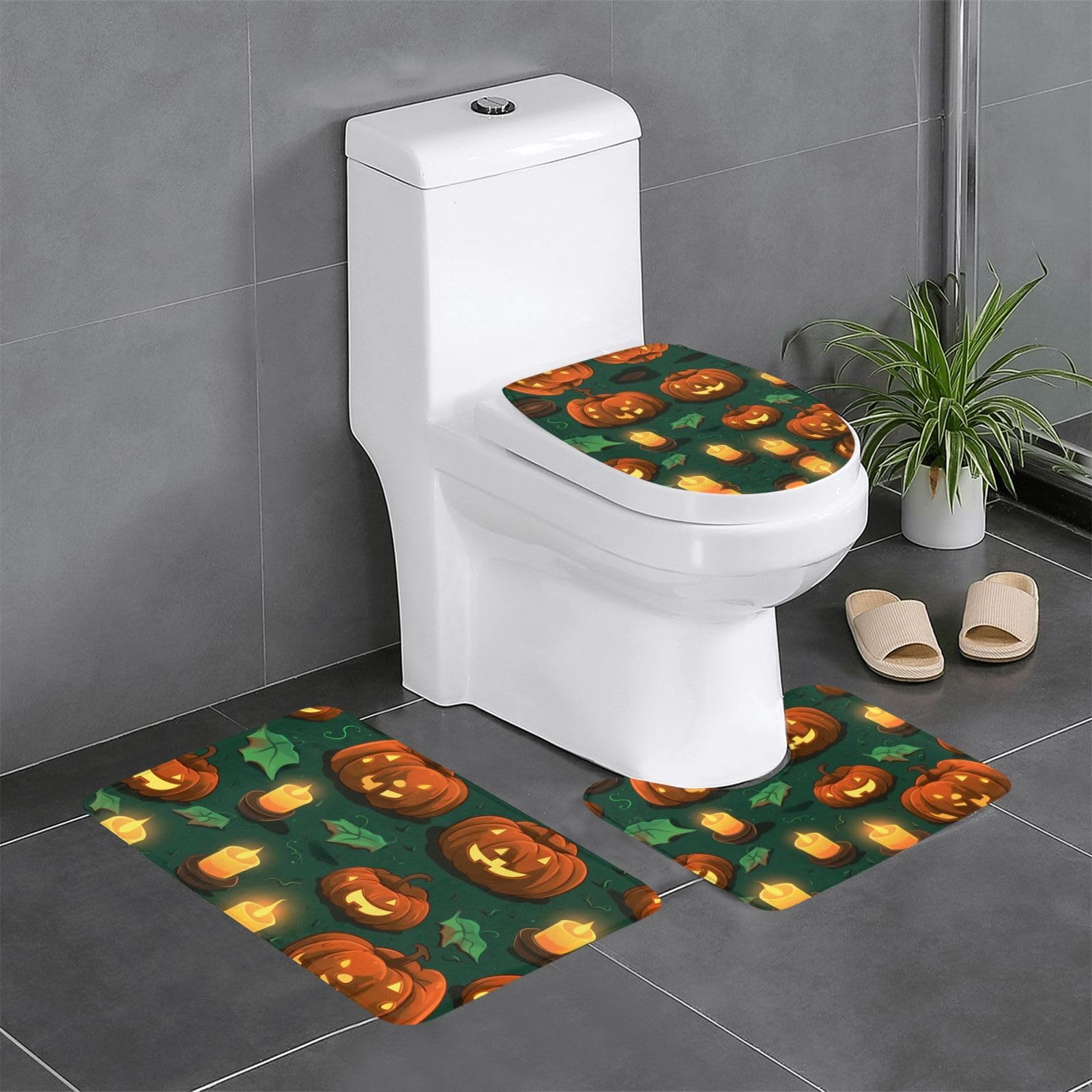 Tapis de salle de bain antidérapant Halloween pour éviter les chutes