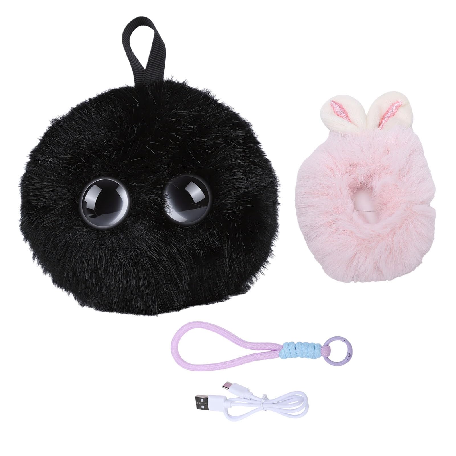 Cocoarm Jouet de Chat Intelligent avec Clonage Vocal AI, Robot Interactif en Peluche avec Enregistrement Vocal, Détection des émotions, Jeu éducatif, USB C 1000 MAh, pour l'apprentissage à la (Noir