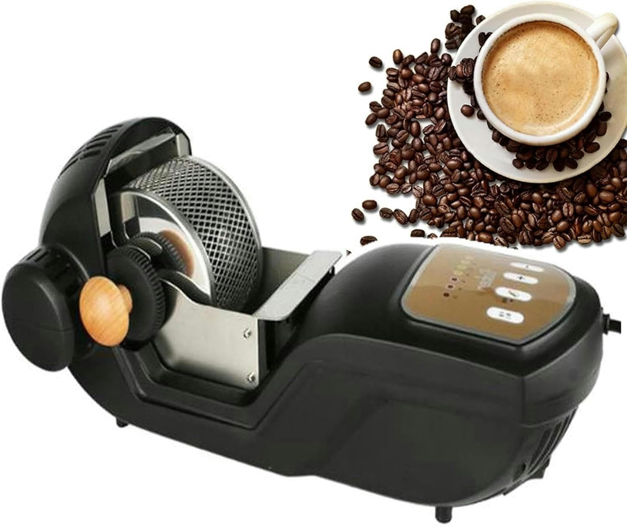 Machine à torréfier les grains de café électrique 1600W en acier inoxydable avec 7 vitesses