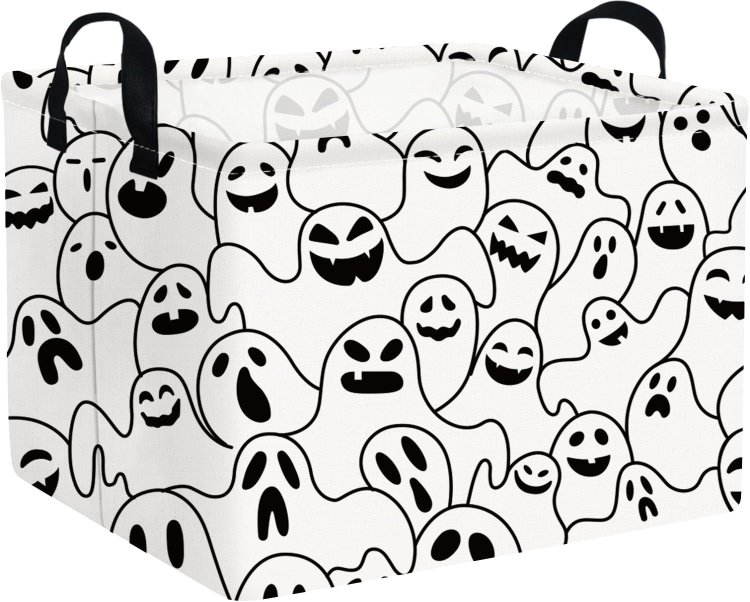 Halloween Ghost thriller basket,Empty Halloween basket,Horror and thriller decor,Trick or Treat Box for Boys and Girls,Horror decor(Ghost)