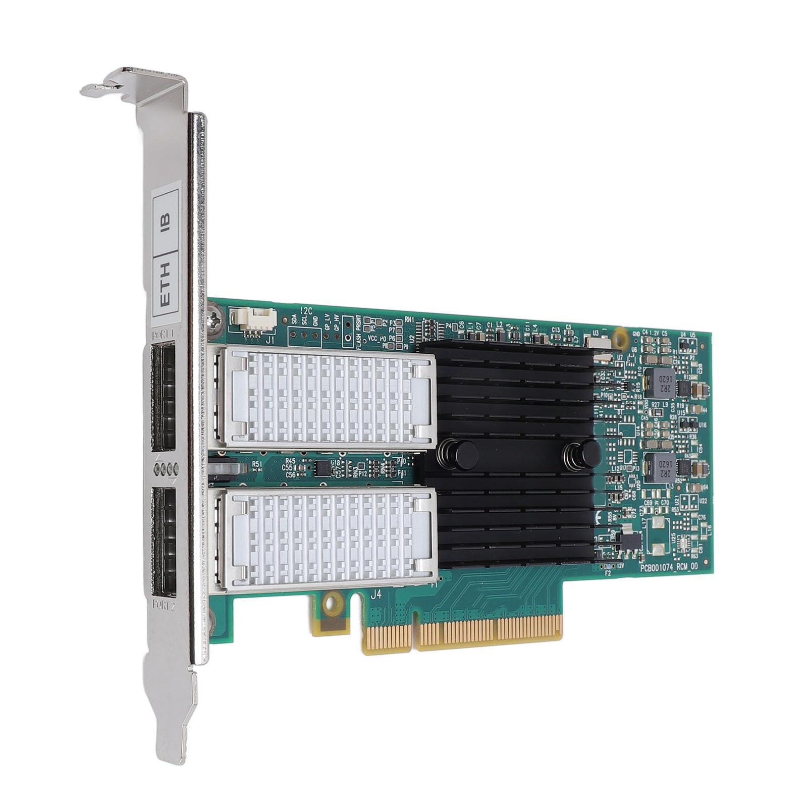 Yosoo Health Gear Adattatore di Rete PCI Express Adattatore Server Ethernet QSFP a Doppia Porta Scheda in Fibra Ottica PCIe 3.0 X8 da 40 Gbps per Data Center Server HPC Cloud Privati