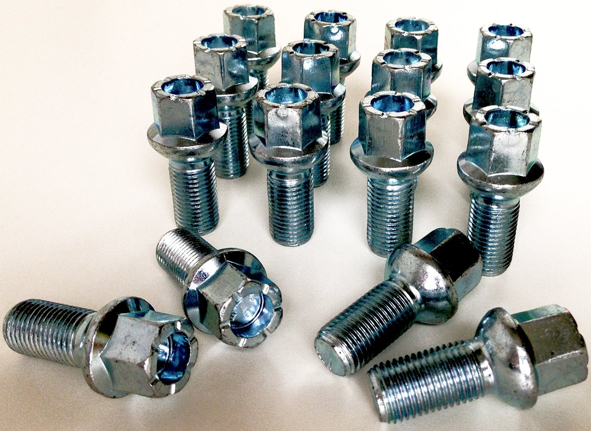 Kit Bulloni Auto Kit 10 Per Distanziali - M14x1,25, Filettatura 50 Mm, Acciaio 10.9 Bulloni Ruote