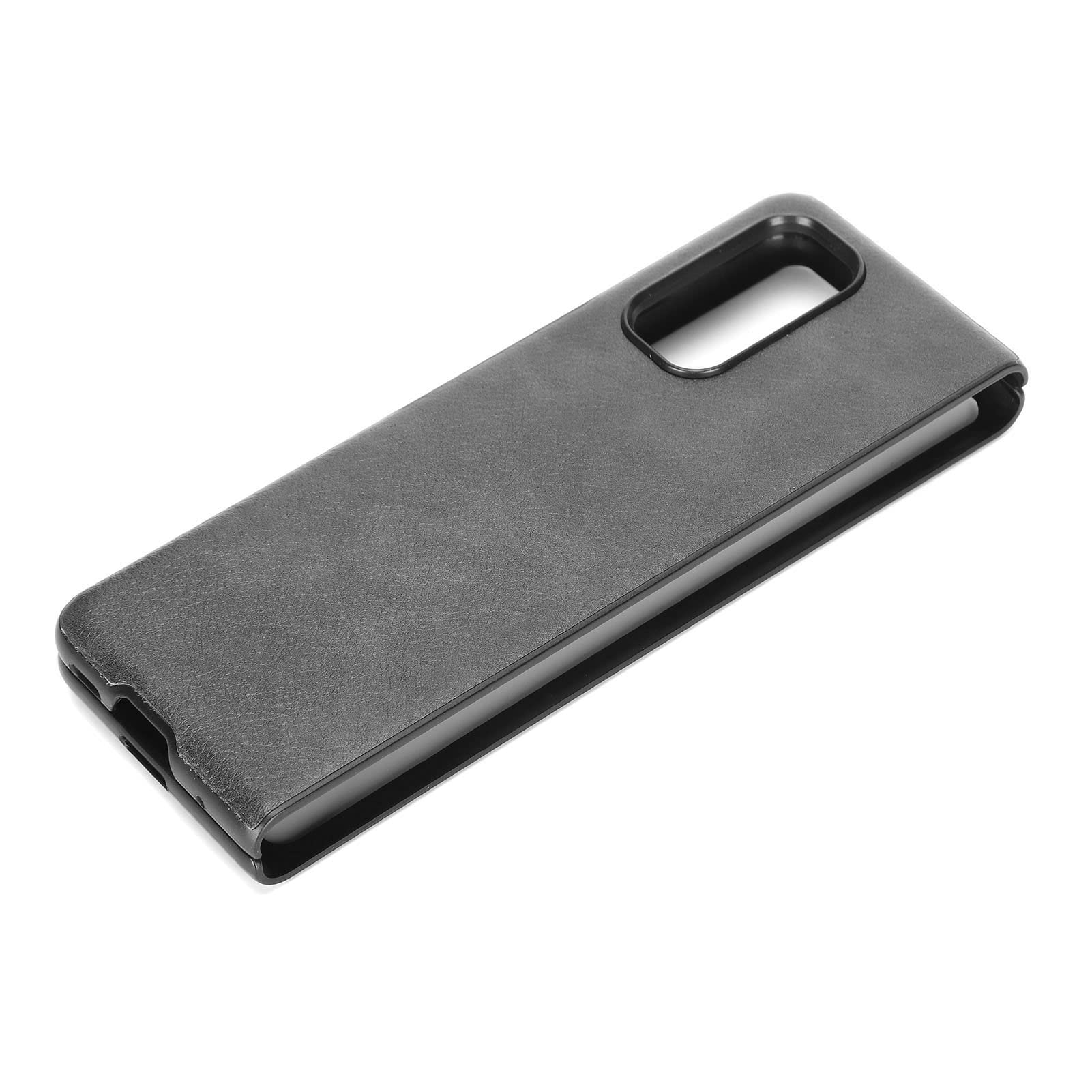 Wakects Lychee Pattern Leather Phone Case for MIX FOLD (BLACK)