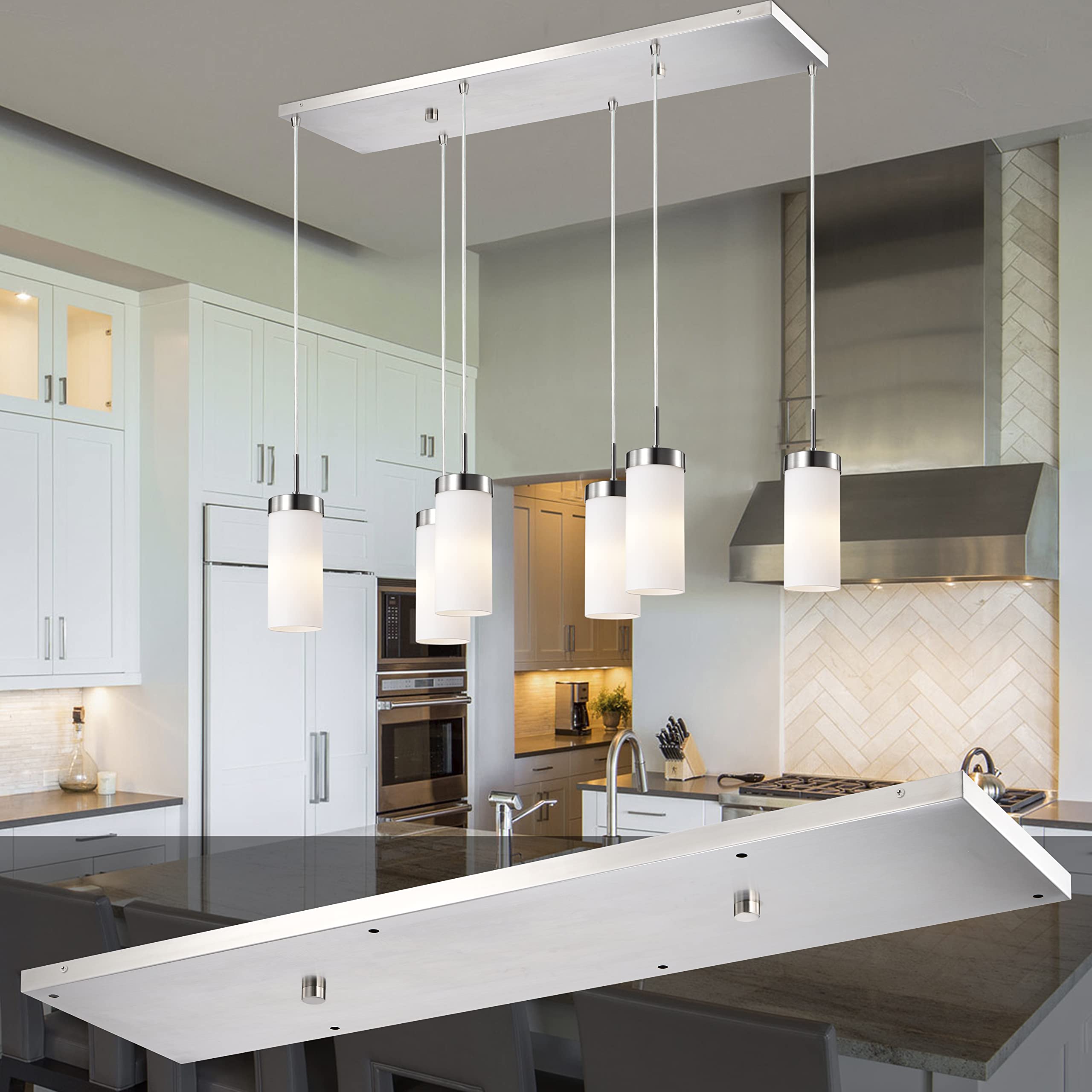 小物 a.m Six Pendant Light Linear Canopy Accessory Light Kit, 41-5/16