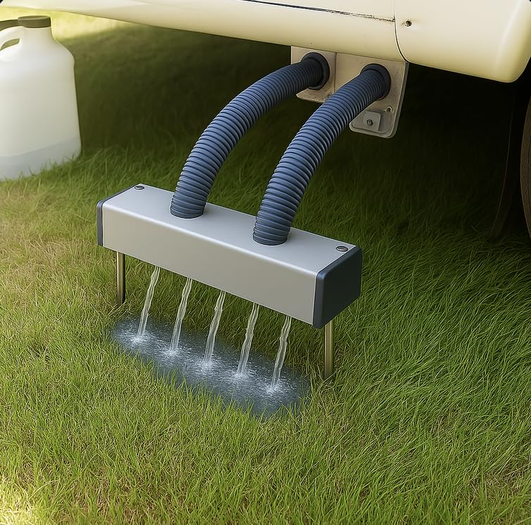 Manguera de agua gris para caravanas portatil y facil de instalar