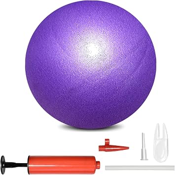 Mini Pilates Exercise Yoga Ball, 9 Inch Small Inflatable Exercise Yoga Ball,Core Training and Physical Therapy Equipment, with Pump