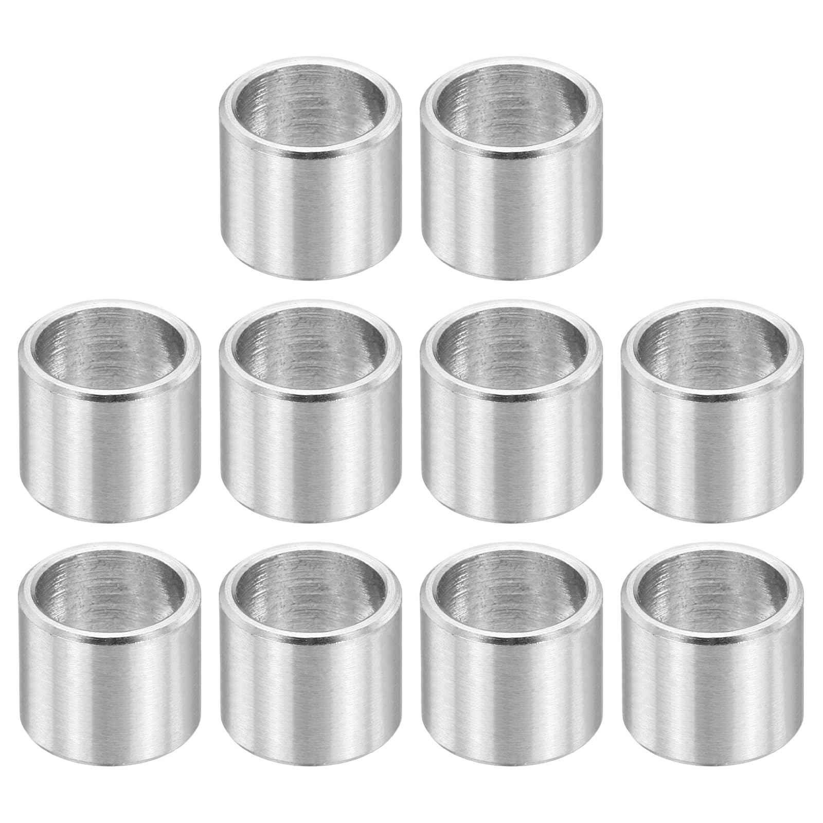 PATIKIL M8 Stainless Steel Spacers, 12Pcs Metal Spacer 8mm ID x 10mm OD x 9mm L Screw Standoff for 5/16" or M8 Screw