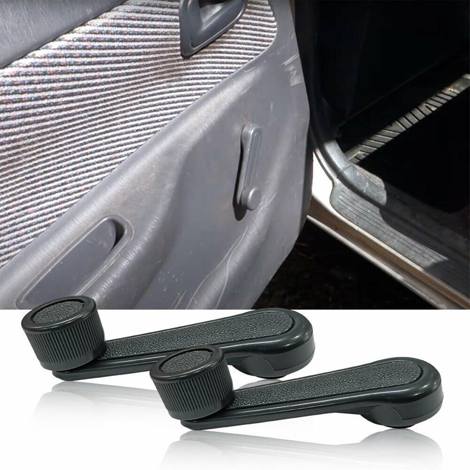 YZYDF Window Crank Handle 2pcs Auto Window Handle Risers Winders Crank for T100, Pickup (Gray)