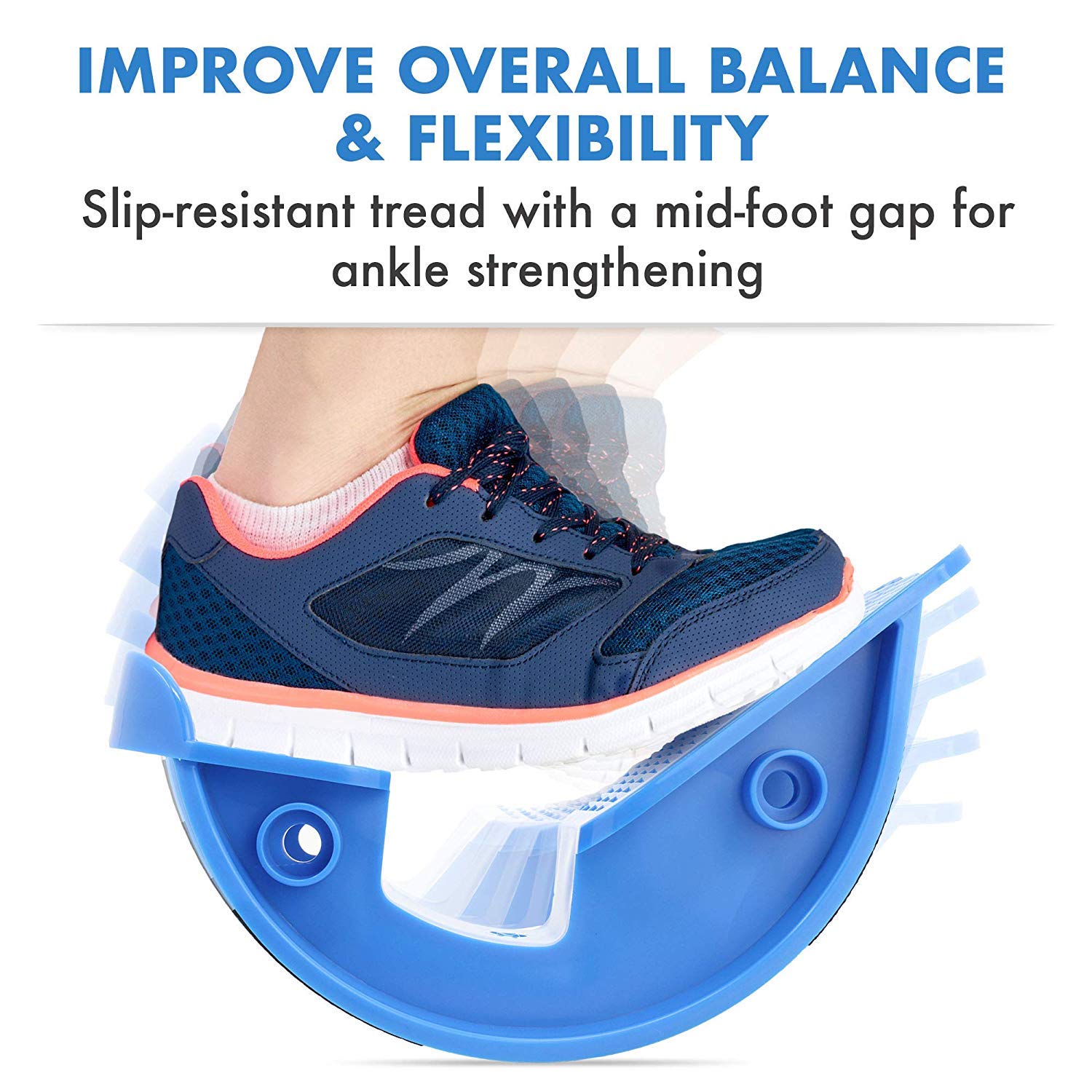 TyeinGoLumia Wellness Foot Rocker with Massage Ball - Calf Stretcher for Plantar Fasciitis, Achilles Tendonitis, Shin Splints, Heel, Feet Pain Relief - Ankle Wedge Stretches Strained Leg Muscle