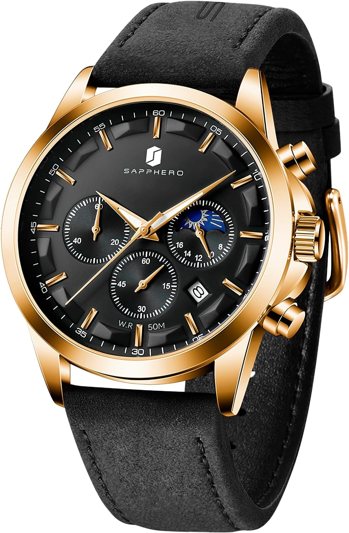 BY BENYAR Mens Watch Waterproof Chronograph Date Watch for Men Quartz Movement Analog Watch Business Casual Gift for Men
