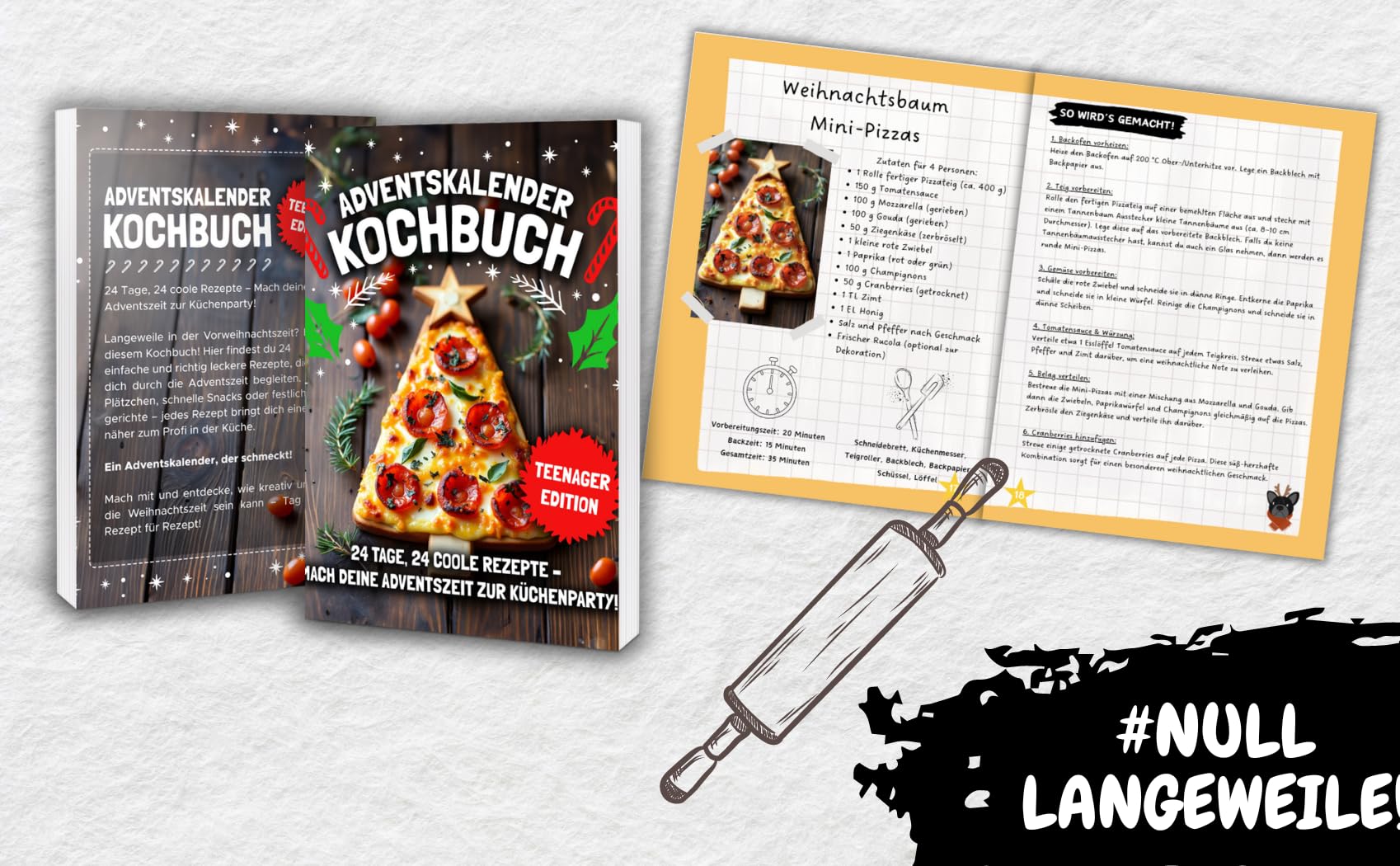 ADVENTSKALENDER KOCHBUCH – TEENAGER EDITION! 24 Tage, 24 coole Rezepte – Mach deine Adventszeit zur Küchenparty | Perfektes Geschenk für gelangweilte Teenager