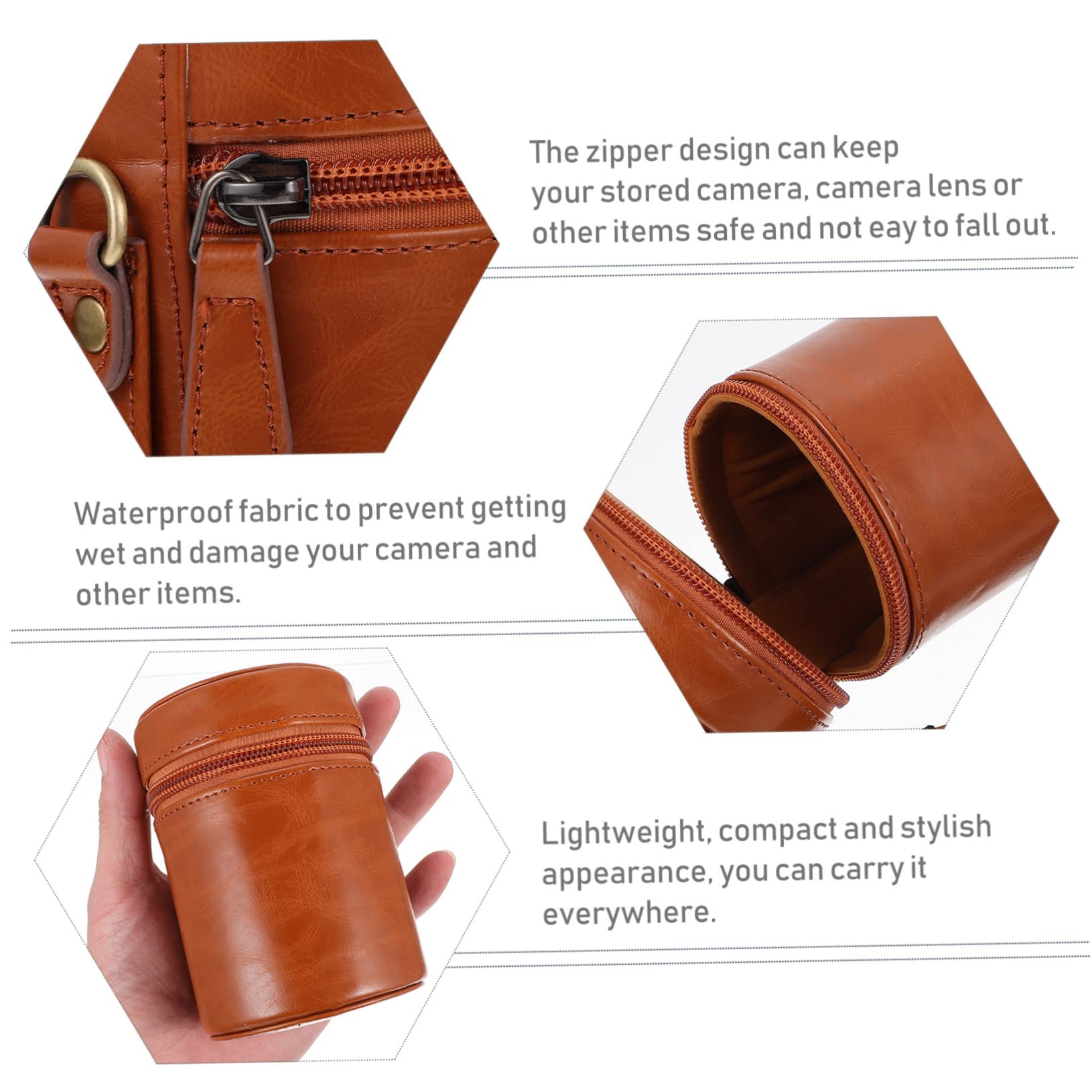 SHERCHPRY 3piezas Bolsa De Lente De Cámara Estuche De Transporte Práctico y Duradero para Lentes De Cámaras Digitales Compatible DSLR