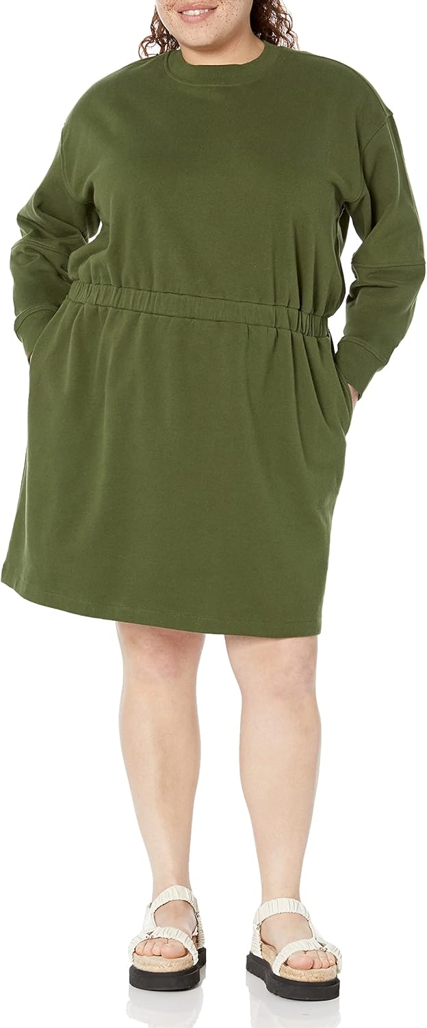 Amazon Essentials Women's Waisted Sweatshirt Dress (Available in Plus Size) - Image 5