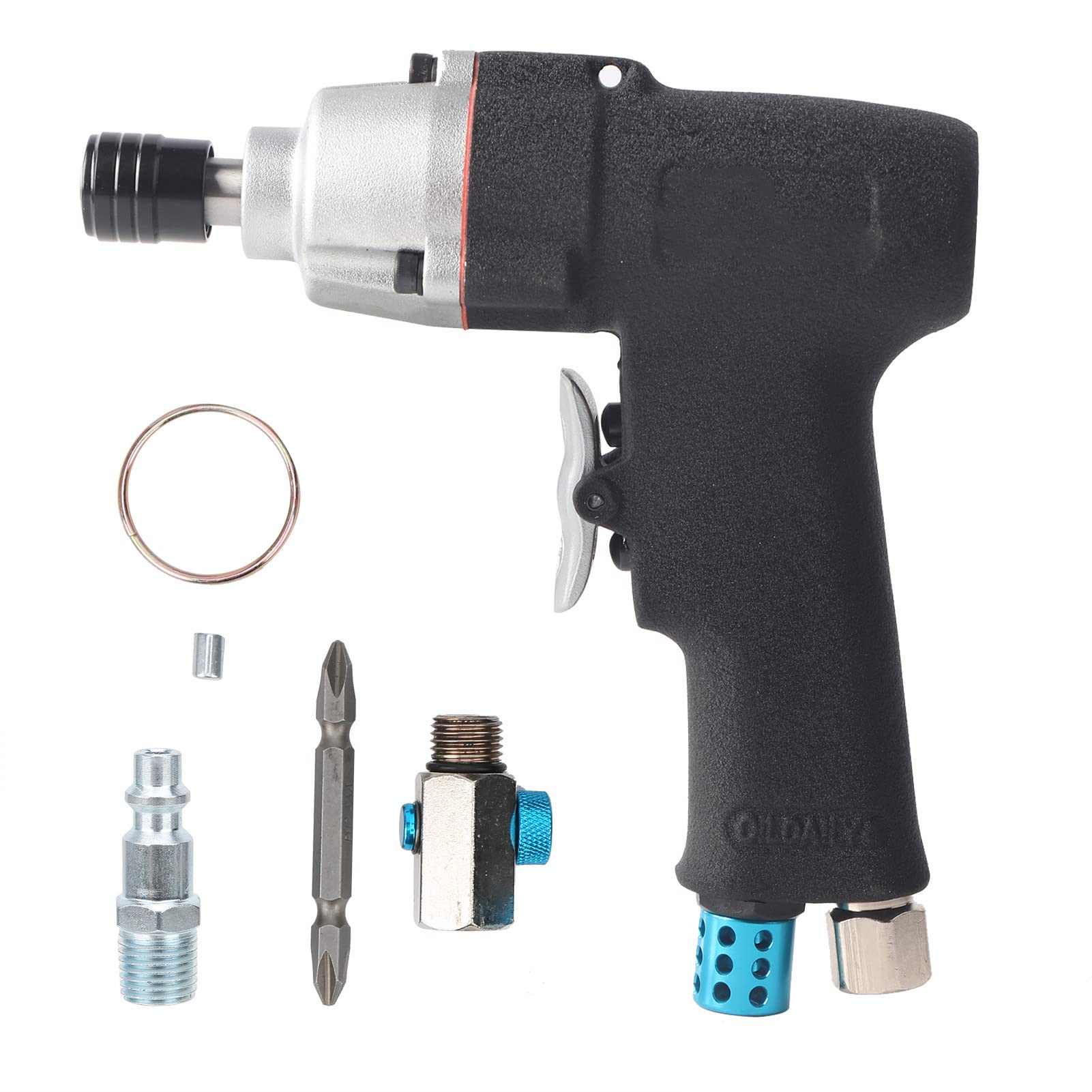 Cacciavite Pneumatico, YC 305P1 Cacciavite Pneumatico con Frizione a Doppio Martello Coppia 40N·m 12000 Giri/min per Assemblaggio di Mobili Progetti Elettromeccanici Fai da Te (Stile giapponese)