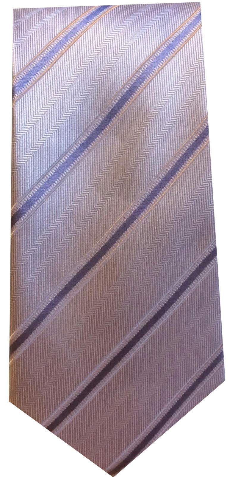ArtamisLilac with Purple Stripes Silk Tie