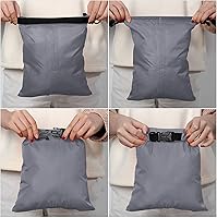 Vista 3 de Juego de bolsas secas impermeables de 15 L+ 8 L +5 L+4 L+3 L+ 2 L sacos ligeros y correa de hombro larga ajustable para kayak, rafting, canotaje
