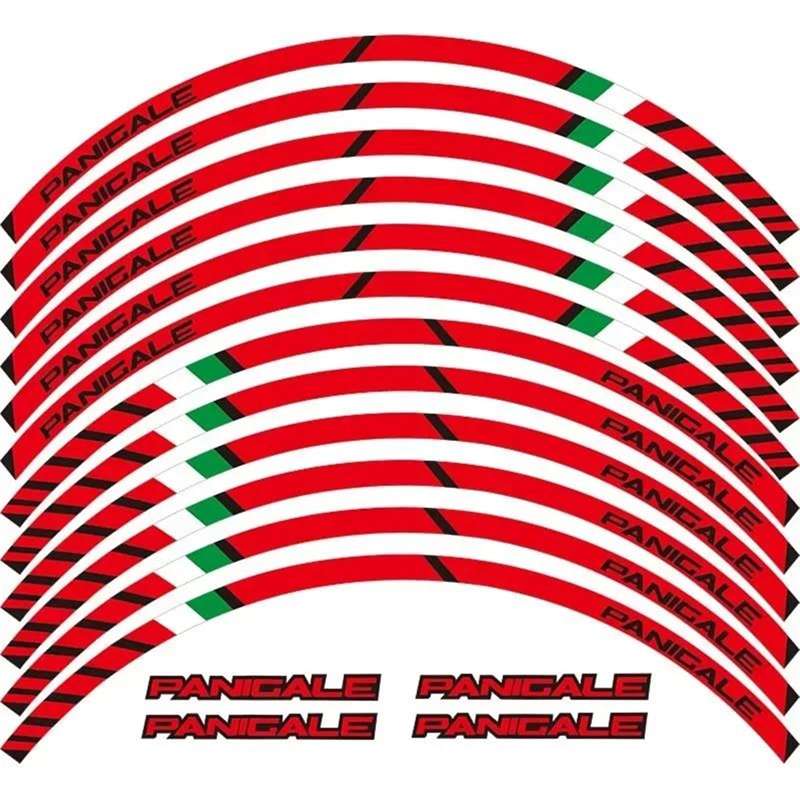 Piwine Style 21 Stickers Motorcycle Stickers Reflective Wheel Decals Rims For Ducati For Panigale 1199 S 899 1299 R 959(Style 21)