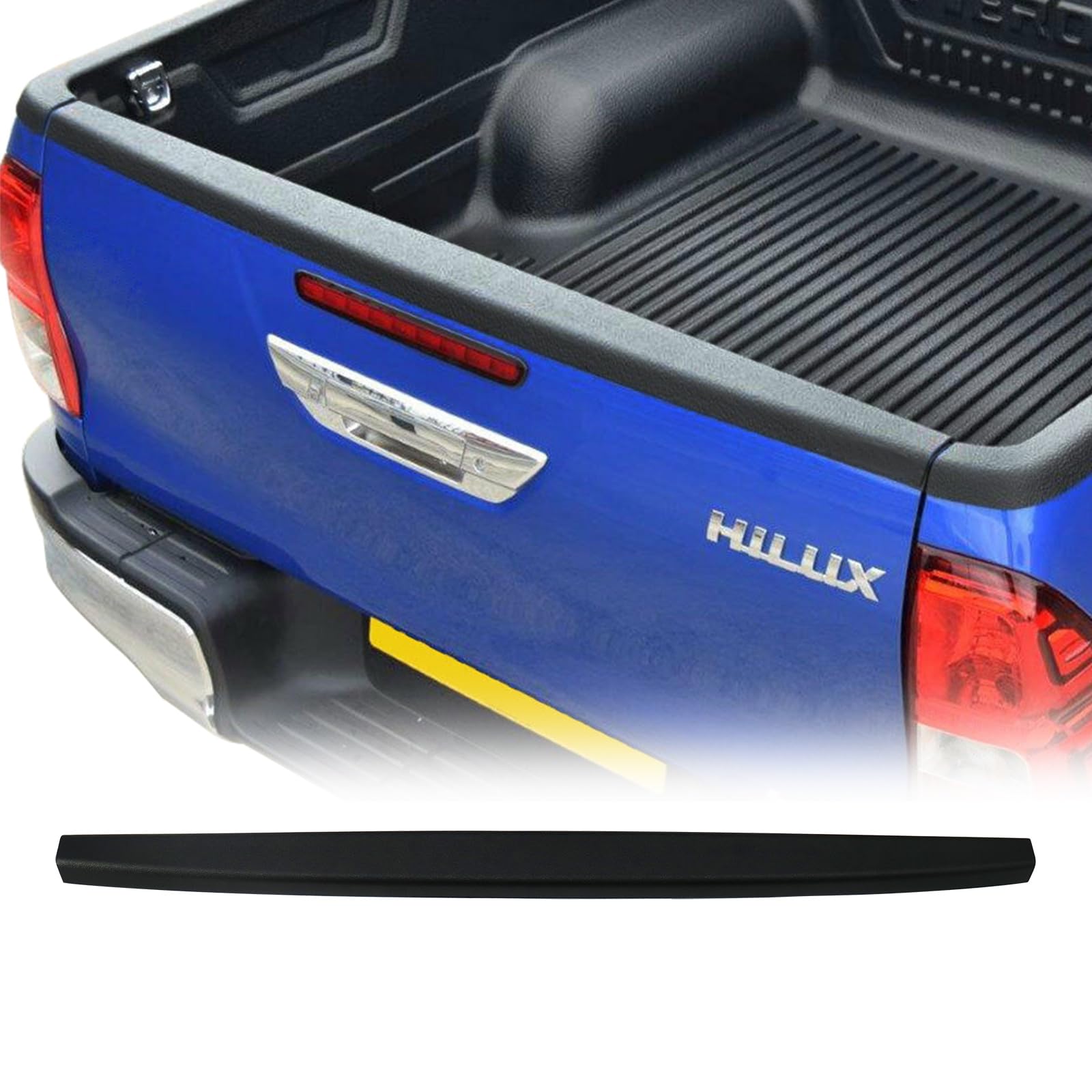 Protezione Bordo Portellone Toyota Hilux 2016-2020 2021-2026 Copertura Cassone LLDPE 3.5mm Anti-Urto Nero Opaco