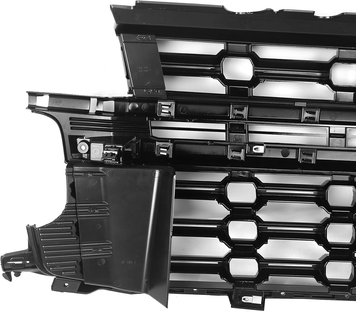 JOLONG Front Bumper Grille & Center Trim for Chevy Tahoe/Suburban Z71 2021-2024 Replacement for 84634392 (Glossy Black)