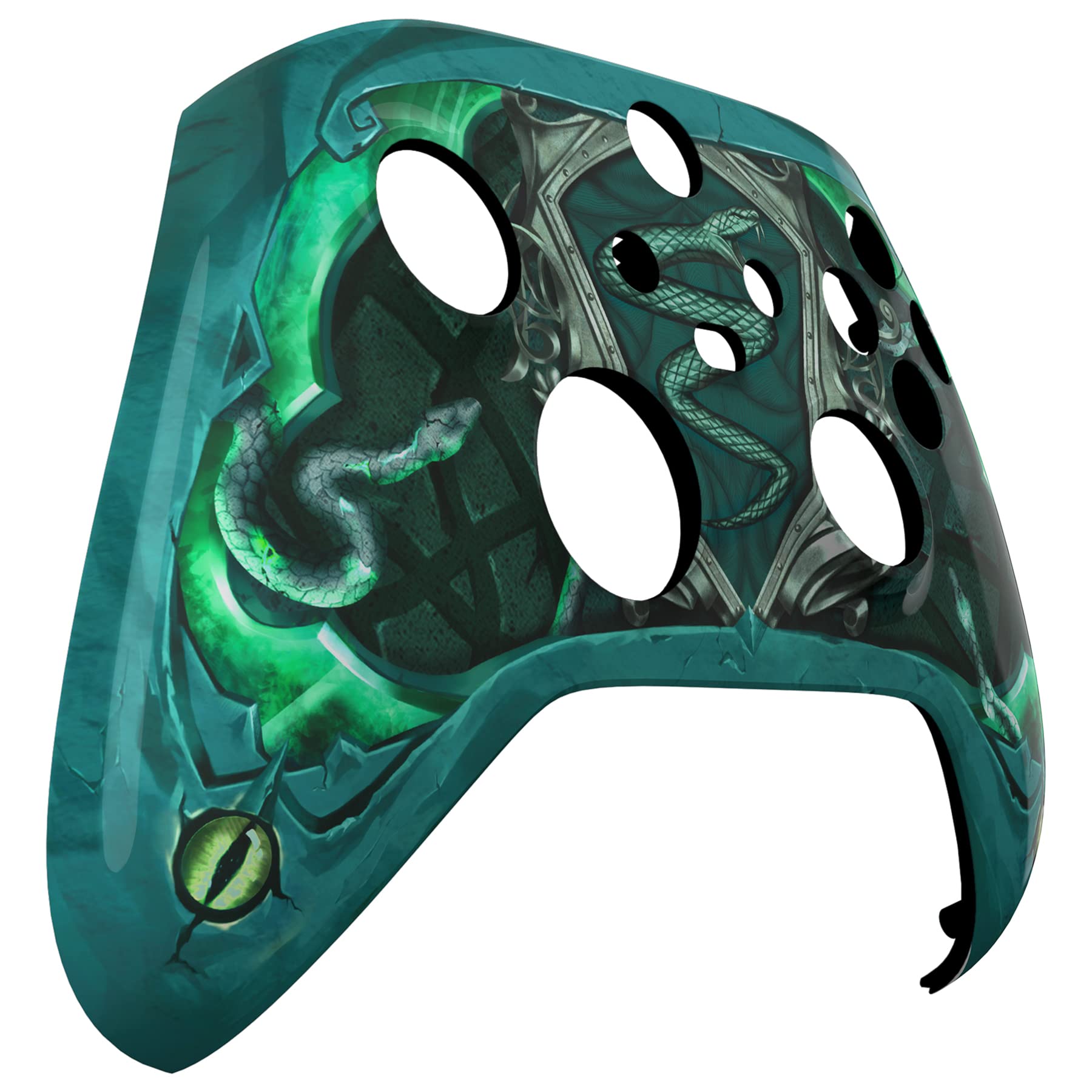 eXtremeRate Coque de Rechange pour Manette Xbox Series X et S – Libérez Votre Style – Œil du Serpent – Accessoires personnalisés pour Manette Xbox Core sans Fil [contrôle Non Inclus]