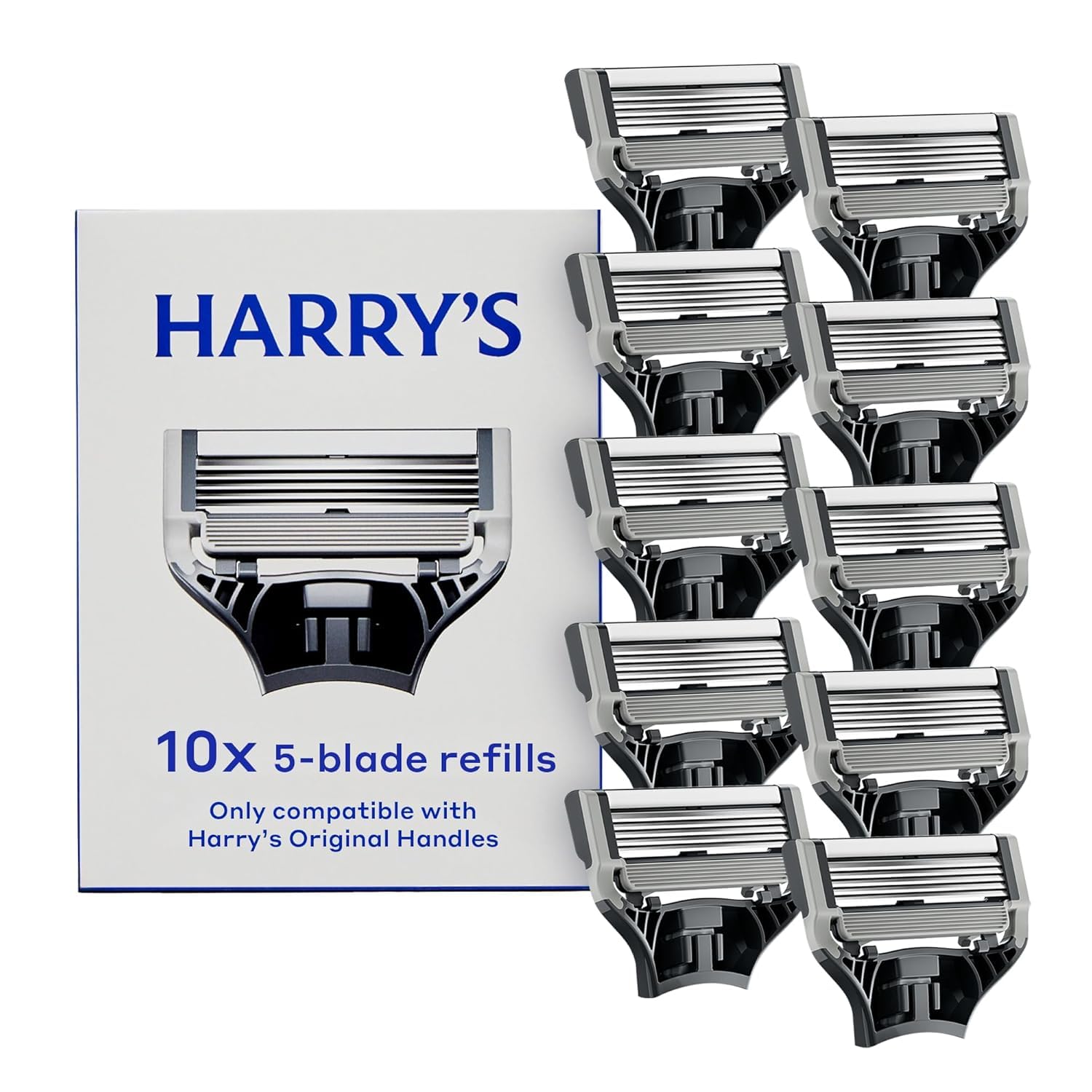 Harry's Razor Blades for Men - 10 Count - Premium Razor Blade Refill Cartridges
