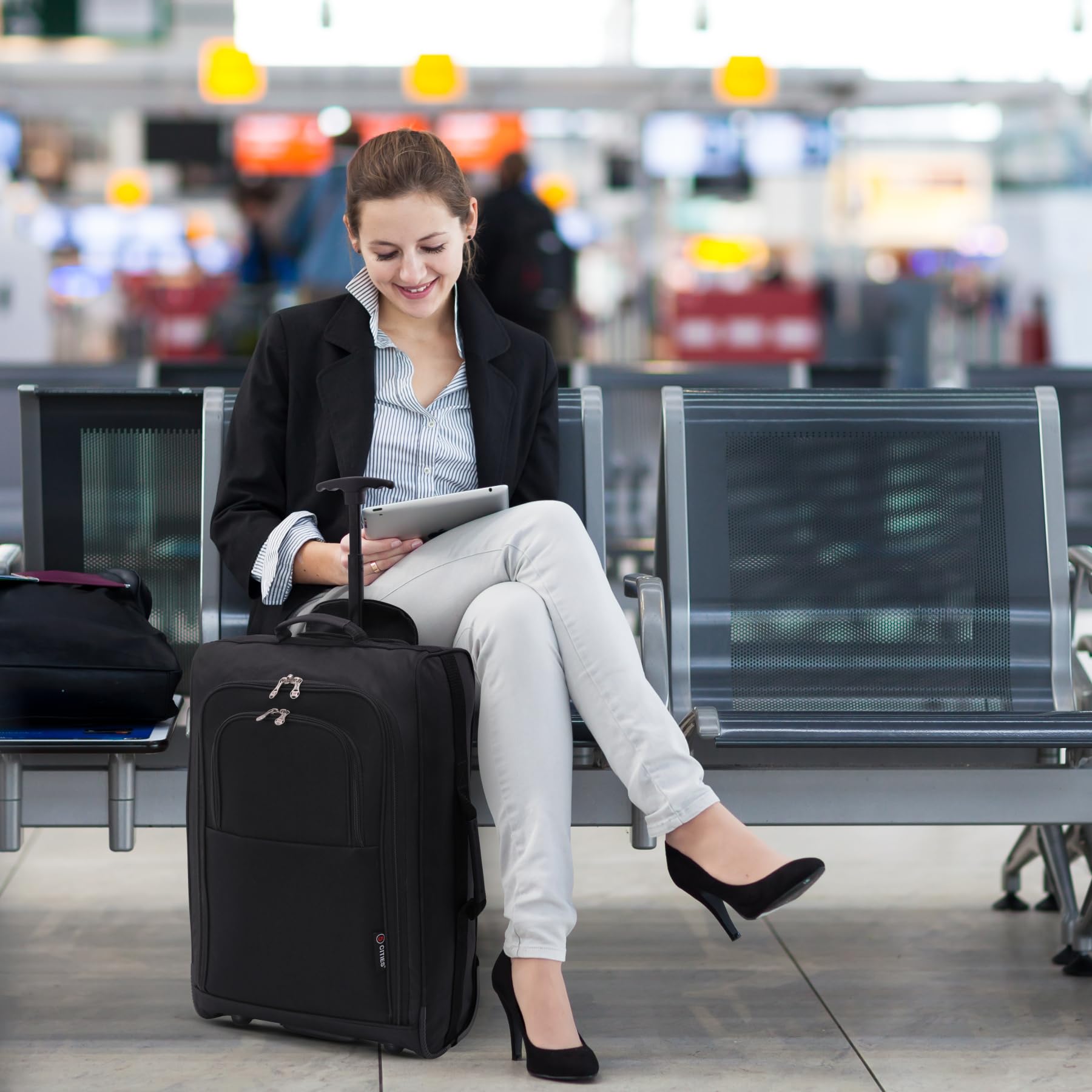 5 Cities Leichte Reisetasche mit 55 cm Rädern