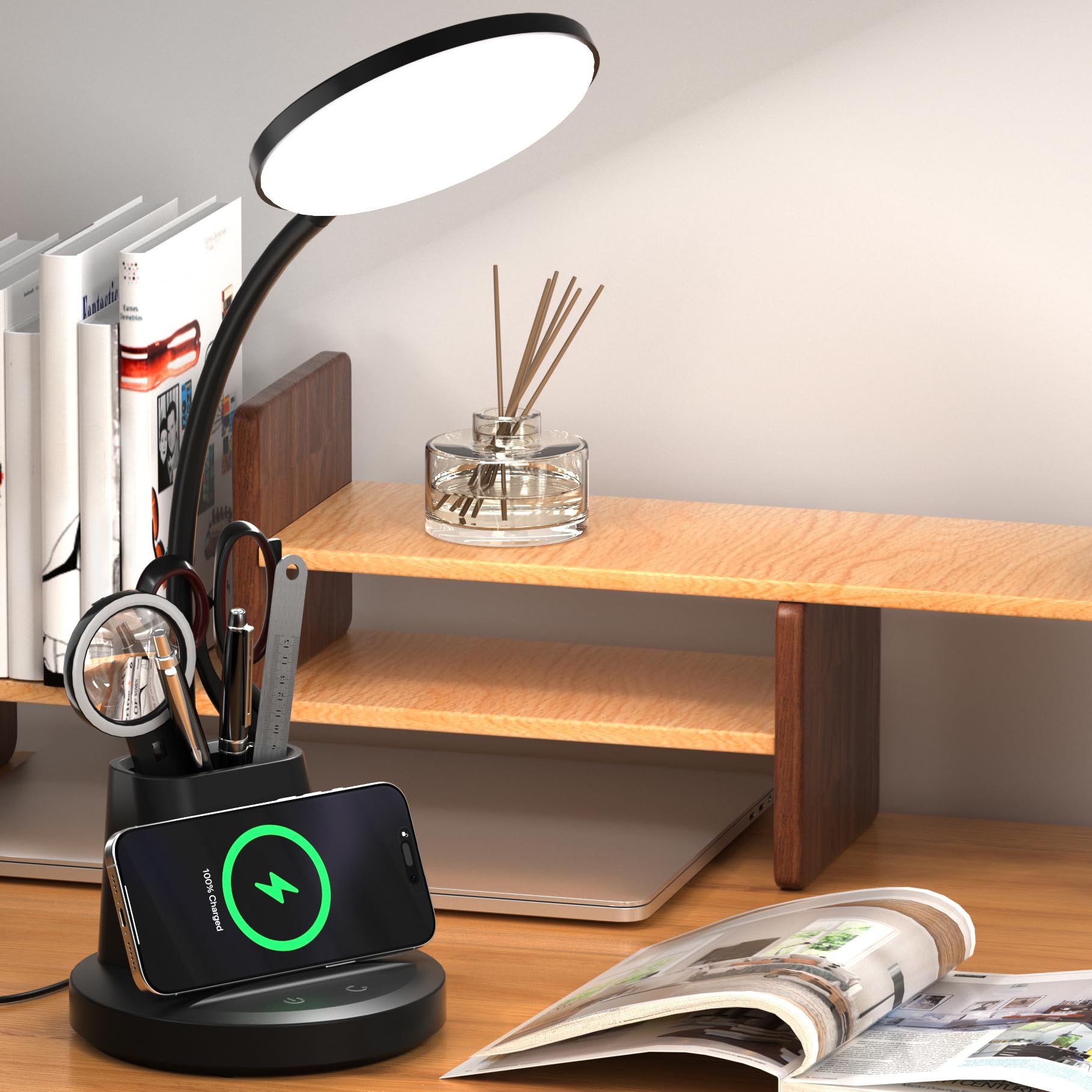 Vicsoon Desk Lamp with Wireless Charger