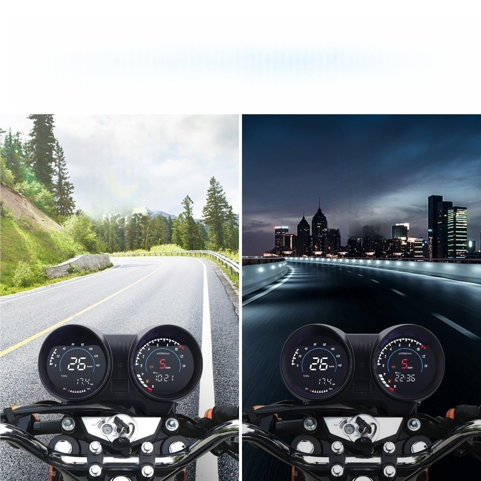 moto Medidor distancia Instrumento Tacómetro Tablero Motocicleta