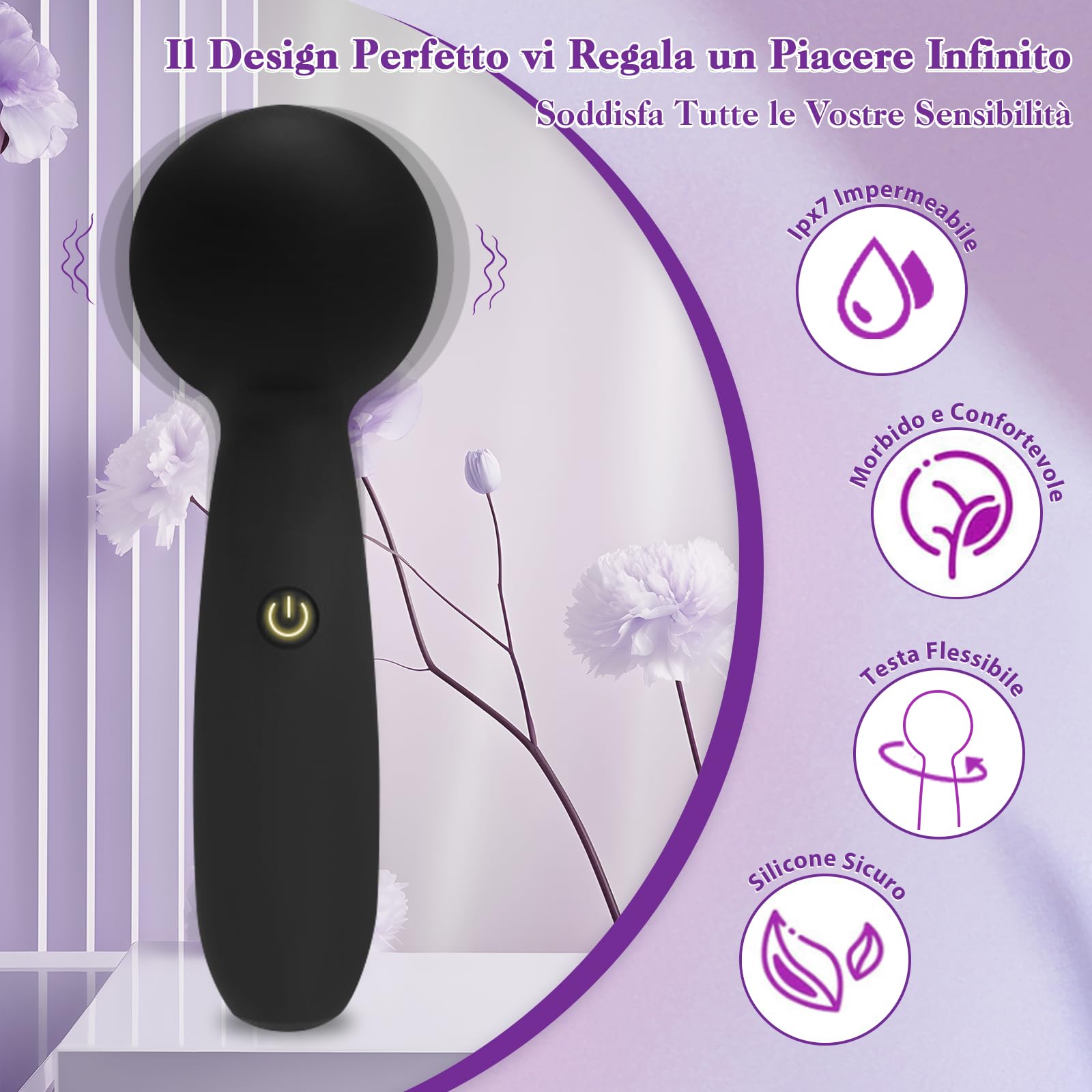 Vibratoreper Donna Professionale Vibratore Piccolo 10 Modalità di Vibrazione Sexytoysys Donna Coppia Vibratoreper Donna Punto g Squirting Vibratoriper Donne Sex Toys Stimolatore Clitoride (Nero)