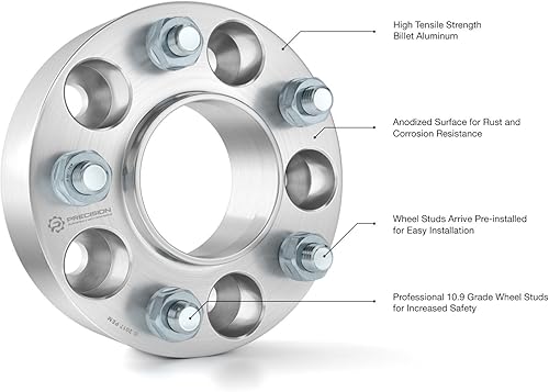 Miniatura 3 de 2 separadores de rueda  Patrón de pernos de 5 X 114.3 mm - 64.1 mm de diámetro., Plateado