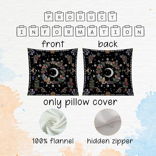 Miniatura 4 de IWXYI Fundas de almohada hippie bohemias, fundas de almohada de mandala boho de 18 x 18 pulgadas, fundas de almohada hippie bohemias para sala de