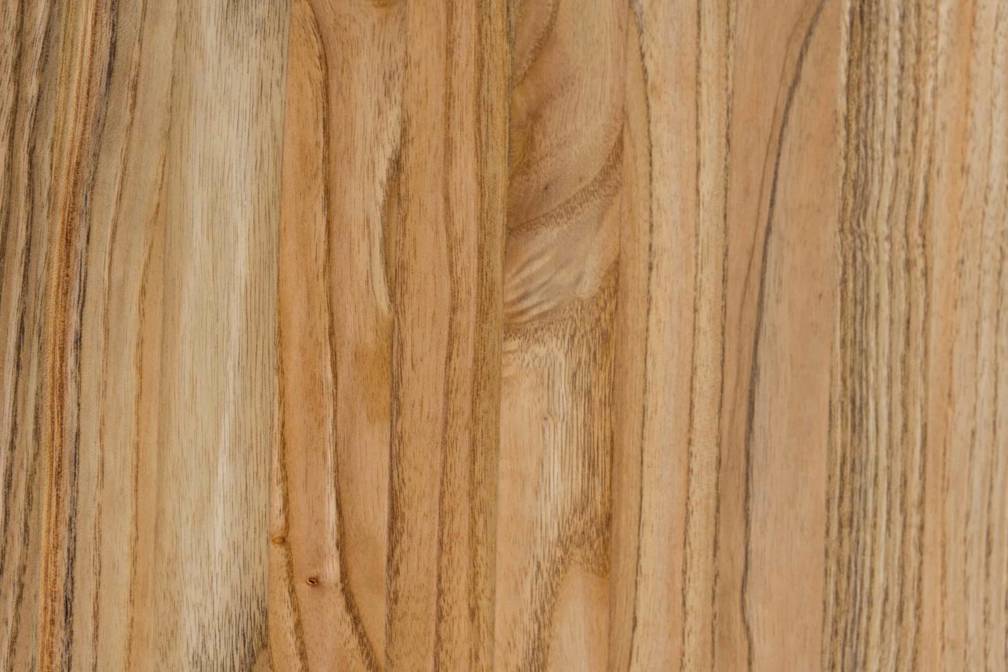 CLP Set De 2 Taburetes De Bar Skelde con Asiento De Madera I Juego De 2 Sillas para Barra De Cocina con Base Metálica Color Natura