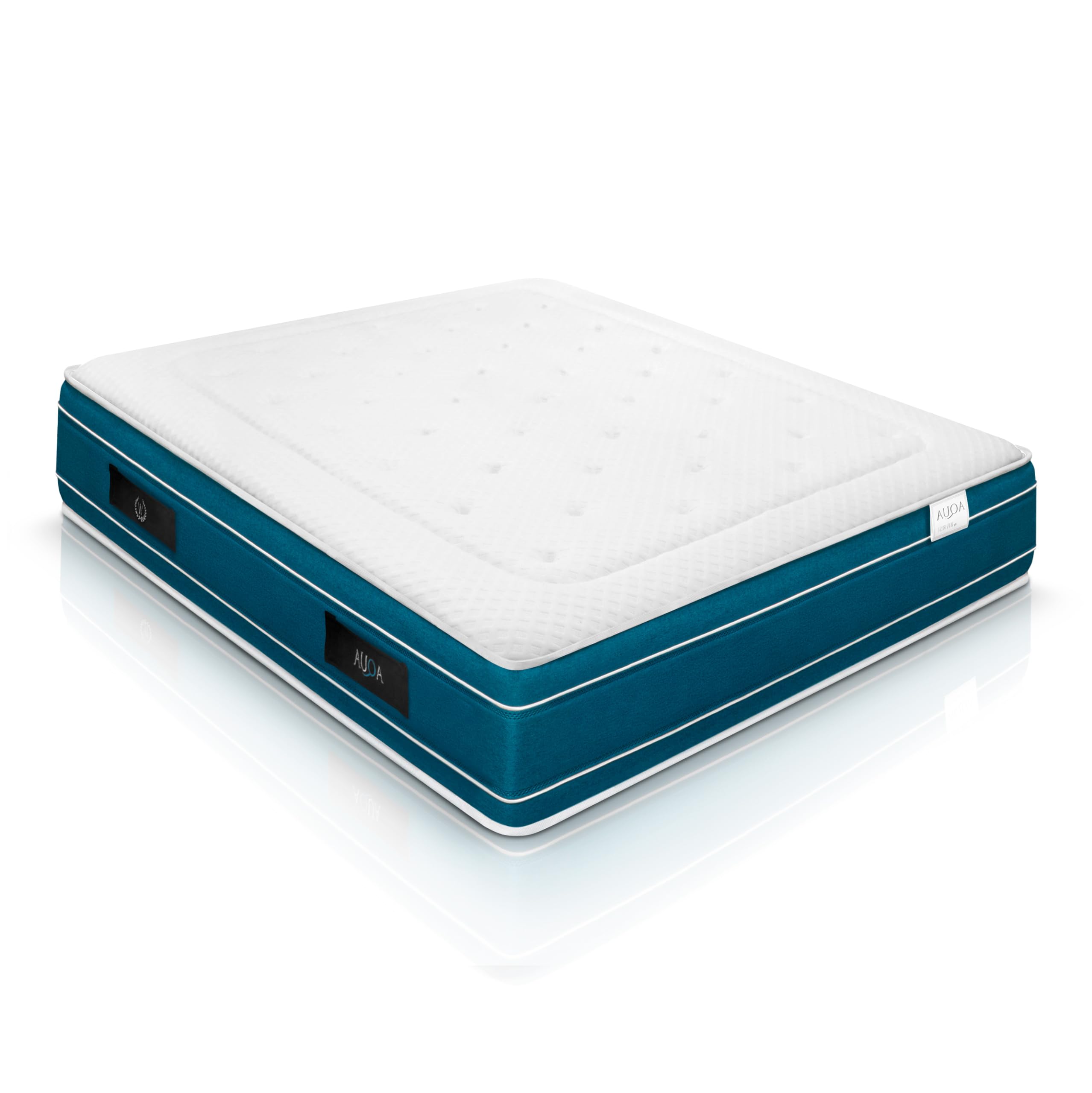 WIN REST Colchón Visco Gel de muelles ensacados Aqua, Altura 30 cm, Firmeza Media, Núcleo de 750 muelles, Tejido Damasco 400g, Fibra Hipoalergénica Super Soft (150x190 cm)