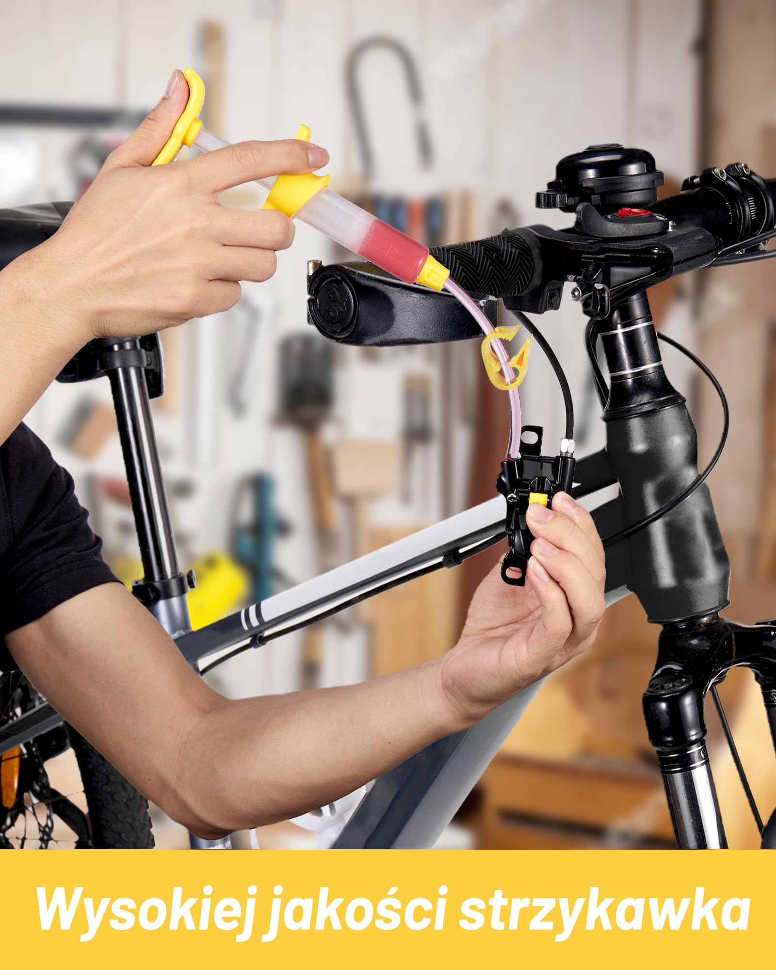 CHUMXINY Zestaw do odpowietrzania hamulców SHIMANO, TEKTRO, TRP hydrauliczne hamulce tarczowe.Zestaw do odpowietrzania hamulców do rowerów górskich zawiera przezroczysty lejek, 120 ml płynu hamulcoweg