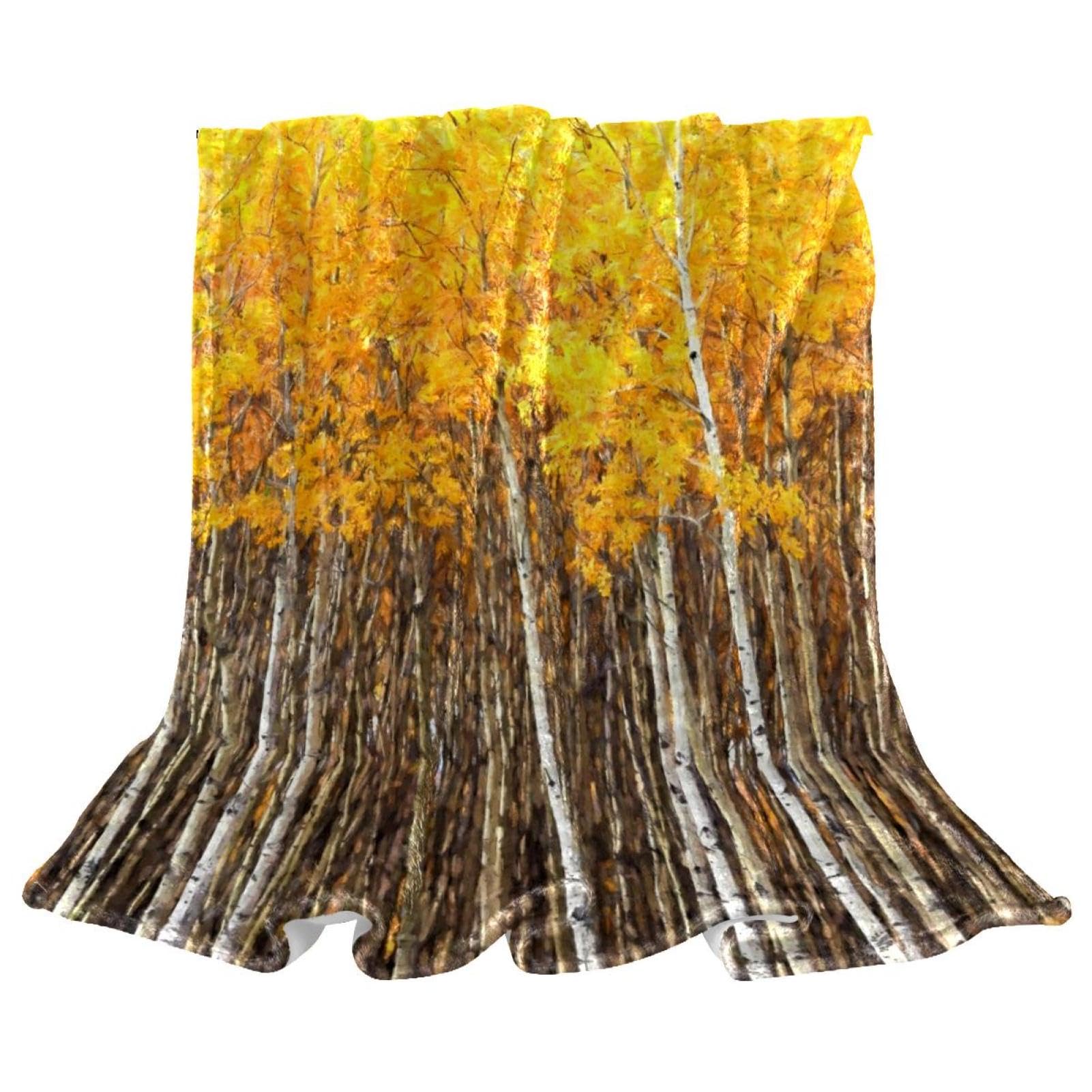 Couverture polaire plaid doux L'érable pour lit et canapé de 150x100cm