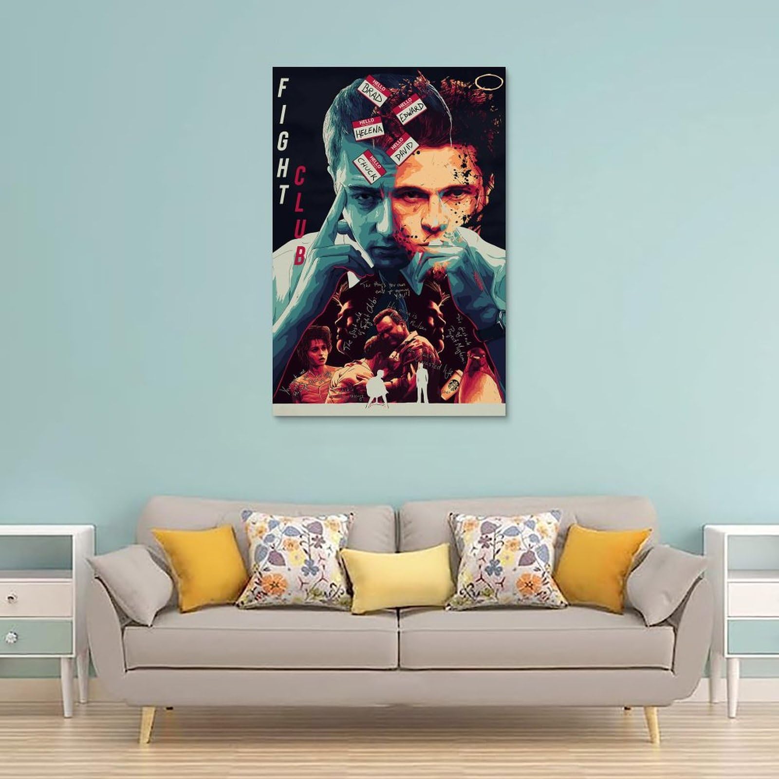 HAUEBDANSEY Fight Club Posters Aesthetic Vintage Wall Art