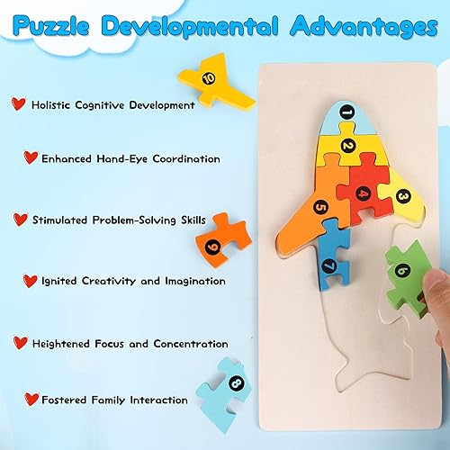 Miniatura 2 de Rompecabezas de madera para niños de 3 a 5 años, paquete de 6 rompecabezas educativos para niños, rompecabezas para niños de 3 a 5 años,