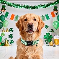 Vista 43 de DOGWONG Collar de perro de San Valentín, collar de perro con estampado de corazones para perros grandes, lindos collares de primavera, hembra