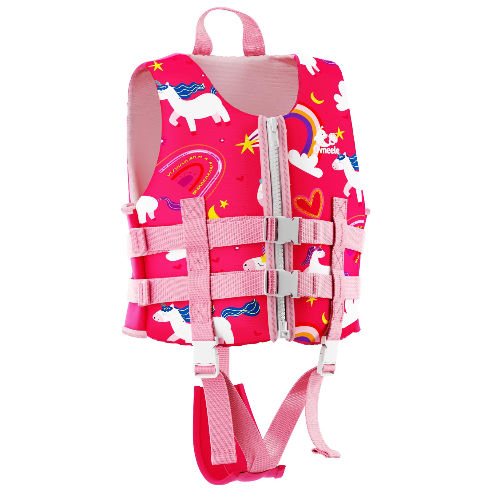 Chaleco de Natación para Niños, Chaleco Flotador de Neopreno con Correa Ajustable, Edad 2-9 años