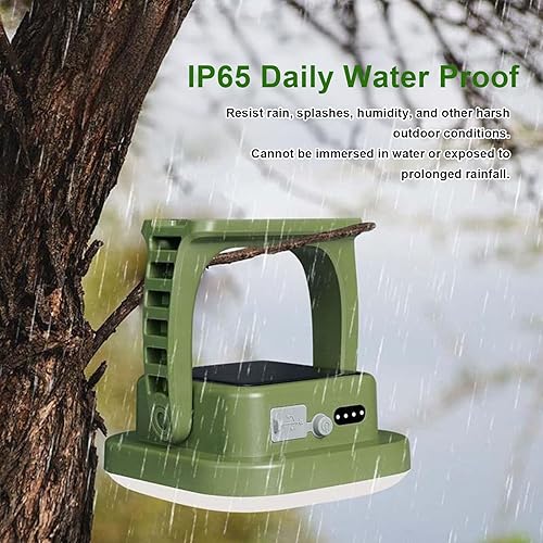 Miniatura 8 de 165LED 1800LM Solar Portable Camping Light, Luz de inundación LED portátil recargable, IP65 a prueba de agua magnética para reparación de emergencia