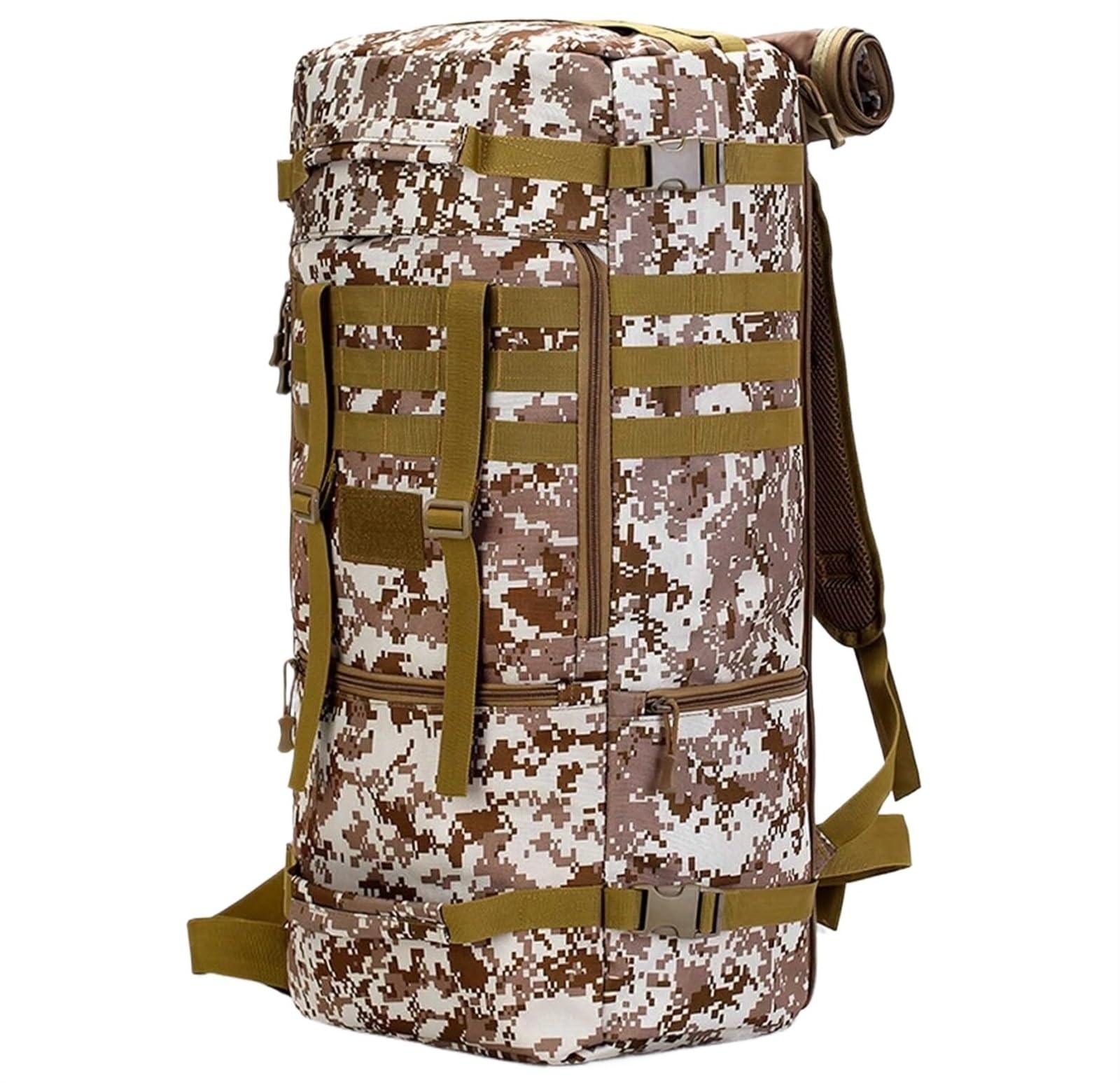 Mochila Viaje para Escalar Mochila De Senderismo Grande, Mochila De Escalada Multifuncional, Mochila De Montañismo Para Acampar Mochila Trekking(B)