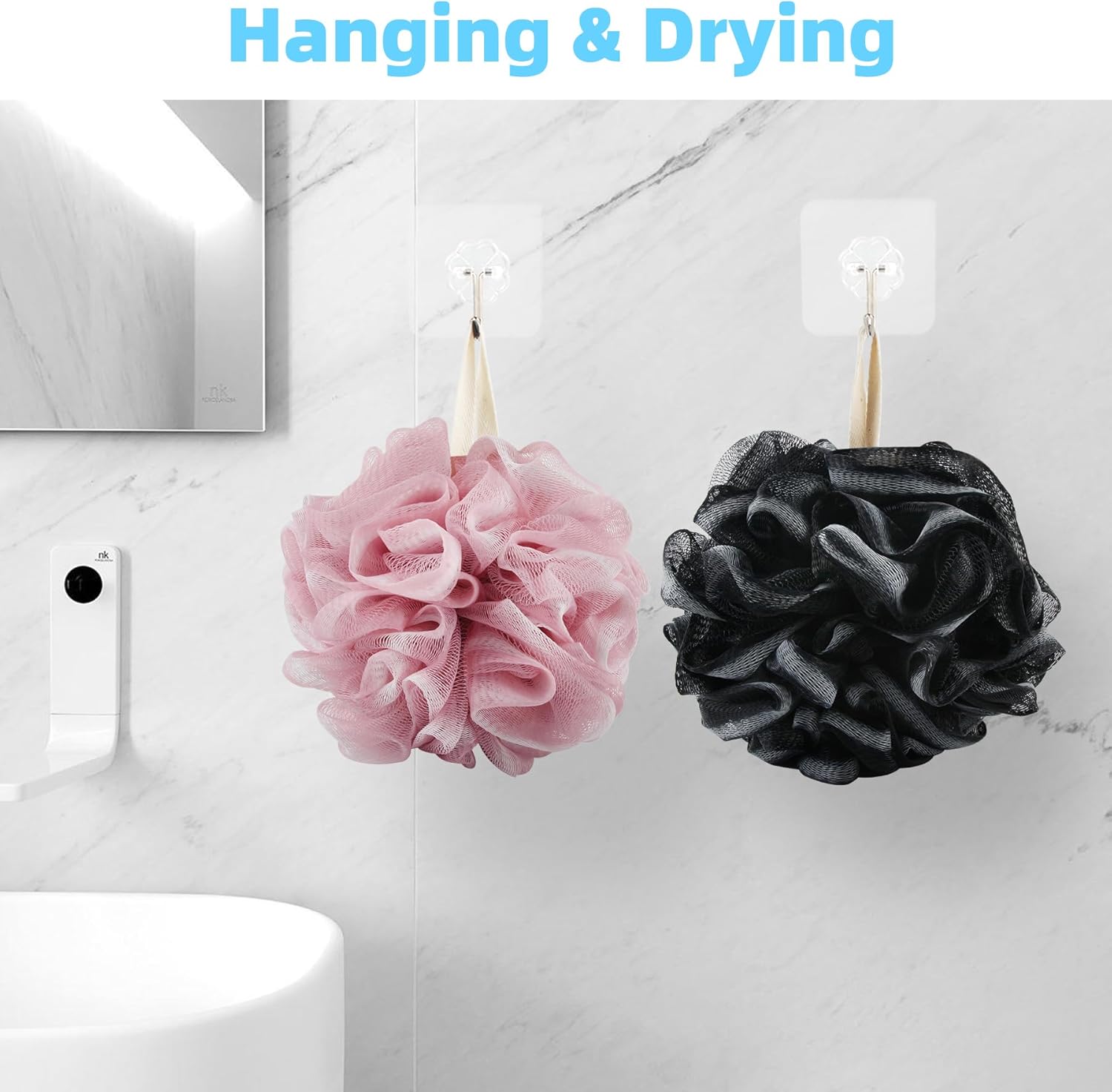 Chuya 4 Pack Bath Loofahs Sponge 70g,Shower Sponges Loofah Body Scrubber Balls for Body Cleaning Soft mesh - Image 6