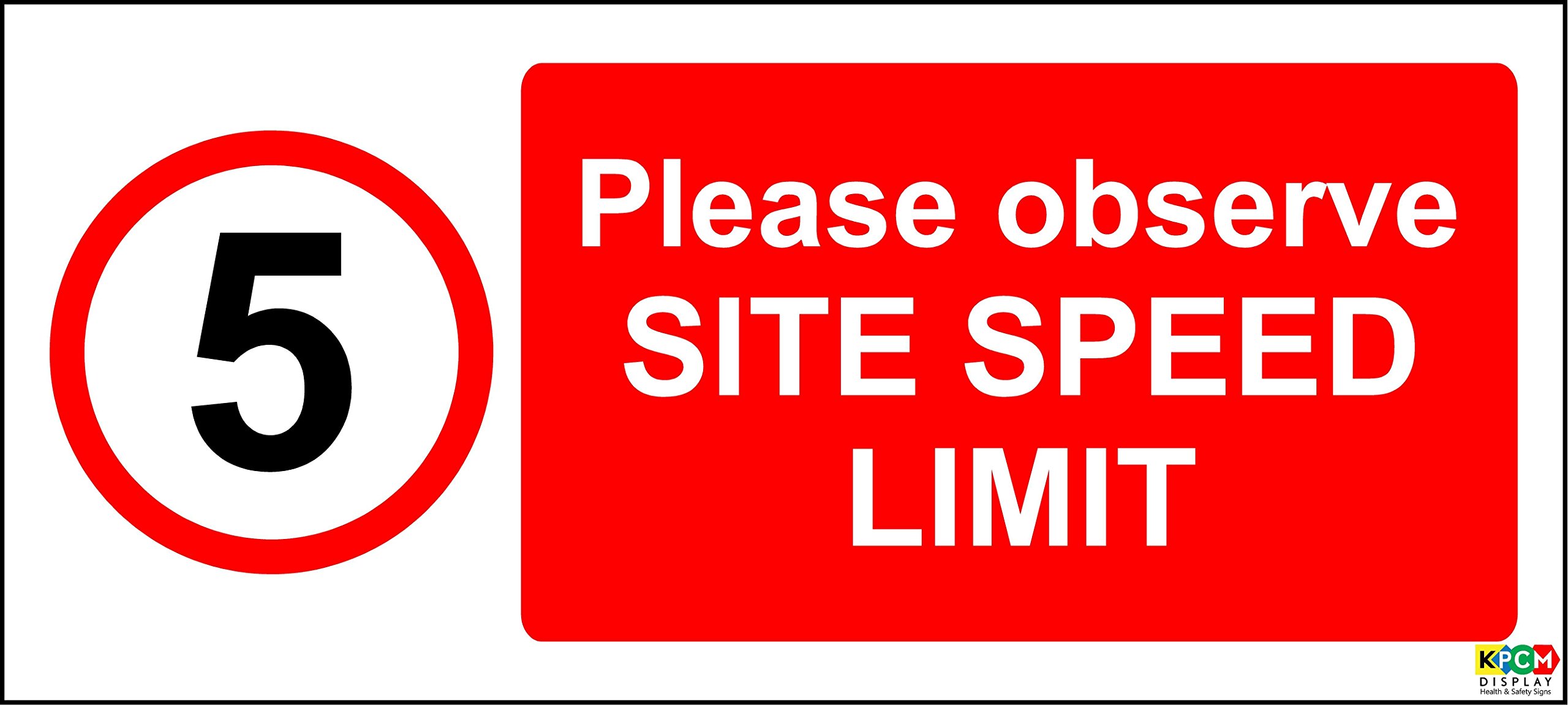 Señal Autoadhesiva De Seguridad Con Texto En Inglés «Caution Pedestrians Do Not Excend Speed Limite», 300 Mm X 200 Mm