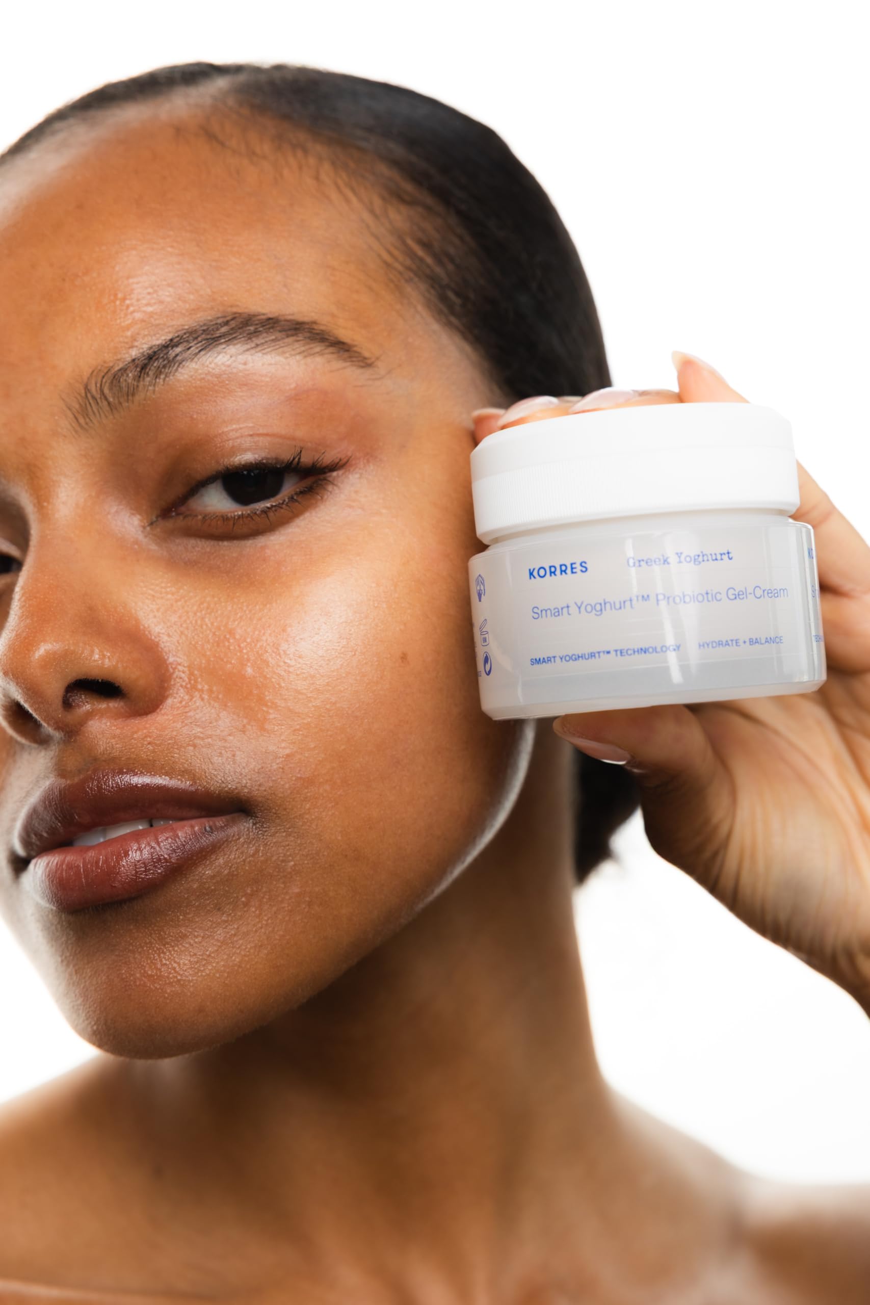 Gel-Crème Nourrissant Probiotiques & Yaourt Grec | au yaourt grec, soin hydratant pour peaux sensibles, équilibrant, hydratant, apaisant, sans silicone ni parabènes